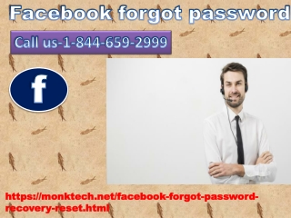 Reset or change your password with Facebook forgot password 1-844-659-2999