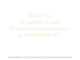Hp Printer Support Number
