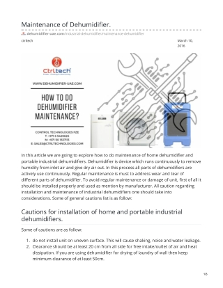 Maintenance of Dehumidifier #dehumidifier #DehumidifierMaintenance #humiditycalculator