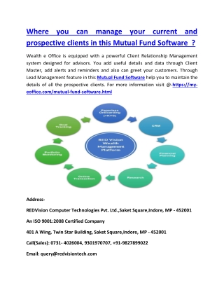 Where you can manage your current and prospective clients in this Mutual Fund Software ?