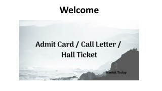 Check Admit Card 2019 - 2020 | Exam Hall Tickets for Sarkari Naukri