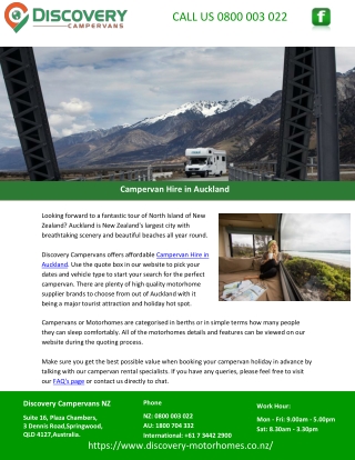 Campervan Hire in Auckland