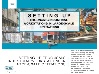 Setting Up Ergonomic Industrial Workstations in Large-Scale Operations