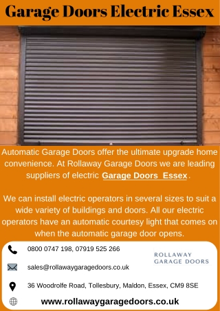 Garage Doors Electric Essex