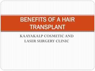 Benefits of Hair Transplant