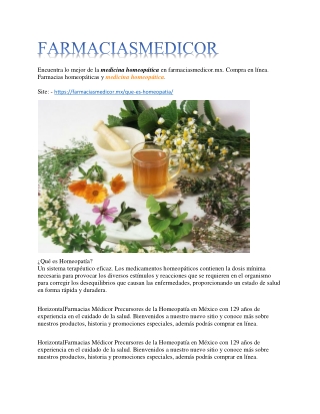 Farmacias Homeopáticas
