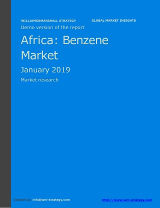 WMStrategy Demo Africa Benzene Market January 2019