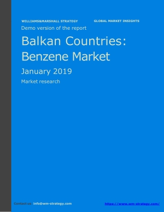 WMStrategy Demo Balkan Countries Benzene Market January 2019