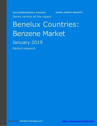 WMStrategy Demo Benelux Countries Benzene Market January 2019