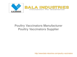 Poultry Vaccinators manufacturer