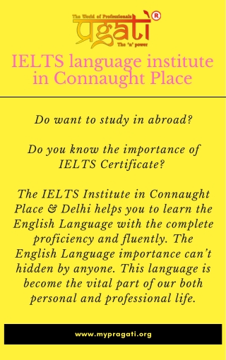 IELTS language Institute in Connaught Place