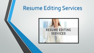 Resume Editing Services