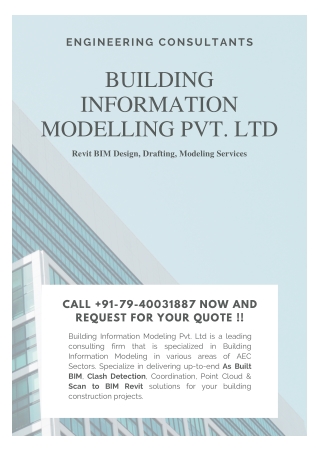 BIM Engineering Consultancy Services - Building Information Modelling