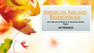 Let’s take you to Boise in an American Airlines Flights