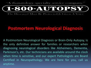 Postmortem Neurological Diagnosis