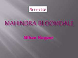 Mahindra Bloomdale Villa in Mihan, Nagpur - Flats for Sale Call 8130629360