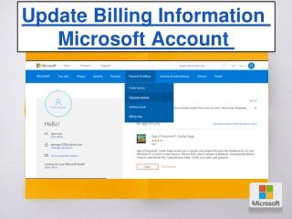 Update Billing Information Microsoft Account