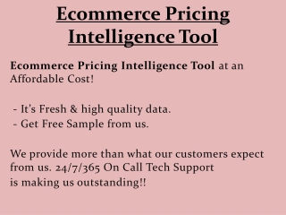 Ecommerce Pricing Intelligence Tool