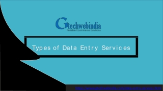 Types Of Data Entry Services