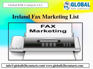 Ireland Fax Marketing List