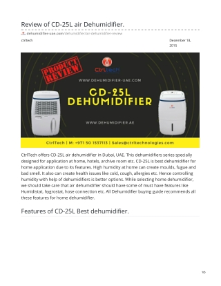 Review of CD-25L air Dehumidifier #homedehumidifier #minidehumidifier #roomdehumidifier