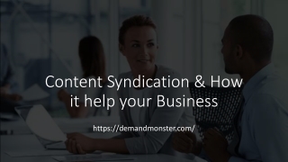 What is Content Syndication? and How does it help your business?