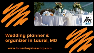 Wedding planner & organizer in Laurel, MD