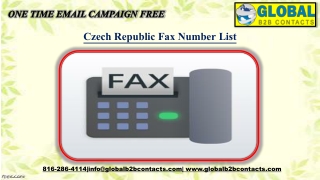 Czech Republic Fax Number List