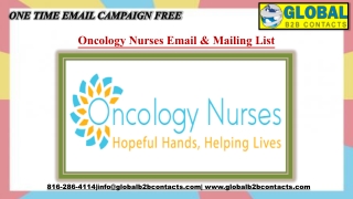 Oncology Nurses Email & Mailing List