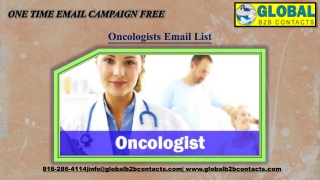 Oncologists Email List