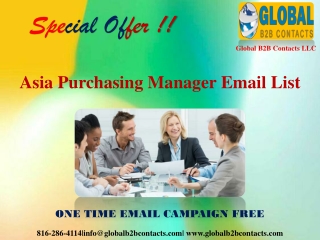 Asia Purchasing Manager Email List