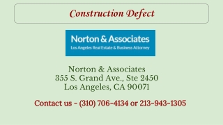 Construction Defect Lawyer