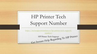 HP Printer Tech Number
