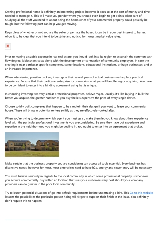 Professional Property Details To Assist You Succeed