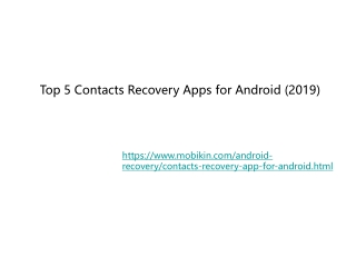 Top 5 Contacts Recovery Apps for Android (2019)