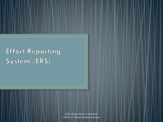 Effort Reporting System (ERS)