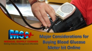 Major Considerations for Buying Blood Glucose Meter kit Online