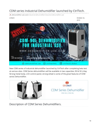 CDM Series Dehumidifiers #portabledehumidifier #dehumidifierinUAE #industrialdehumidifier