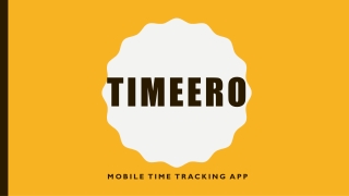 Timeero,Mobile Time Tracking App