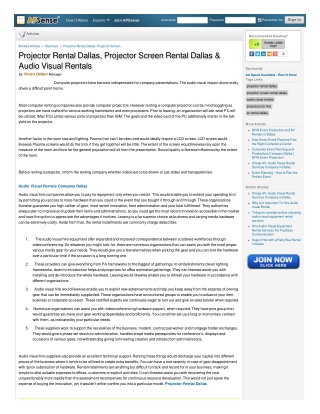 Projector Rental Dallas, Projector Screen Rental Dallas & Audio Visual Rentals