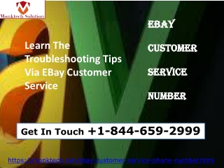 Learn The Troubleshooting Tips Via EBay Customer Service 1-844-659-2999