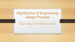 Engineering Design process - Avantika University