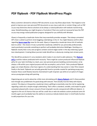 PDF flipbook - PDF FlipBook WordPress Plugin