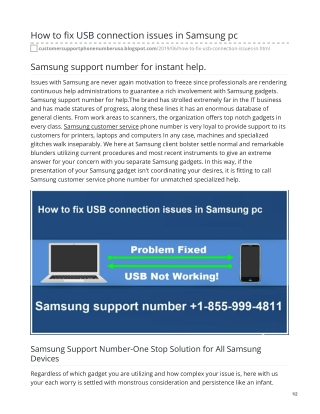 How to fix USB connection issues in Samsung pc