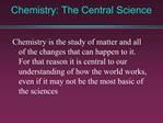 Chemistry: The Central Science