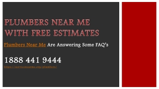 Plumbers Near Me With Free Estimates