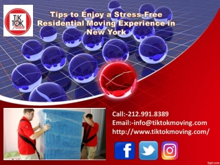 Tips to Enjoy a Stress-Free Residential Moving Experience in New York