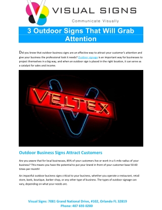 3 Outdoor Signs That Will Grab Attention