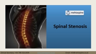 Spinal Stenosis | Dr Jwalant S Mehta