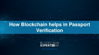 How Blockchain helps in Passport Verification